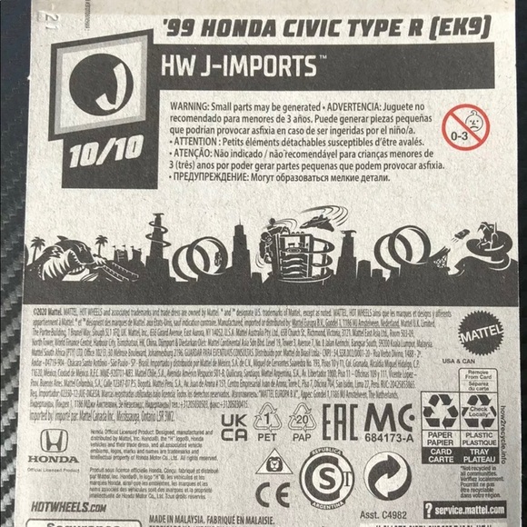 COPY - Hot Wheels 99 Honda Civic Type r (ek9) - Picture 2 of 3